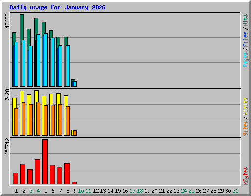 Daily usage for January 2026