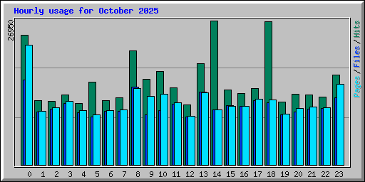 Hourly usage for October 2025