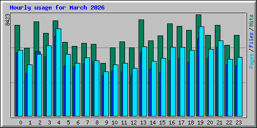 Hourly usage for March 2026