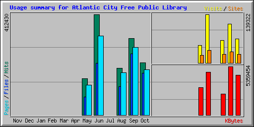 Usage summary for Atlantic City Free Public Library