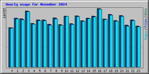 Hourly usage for November 2024